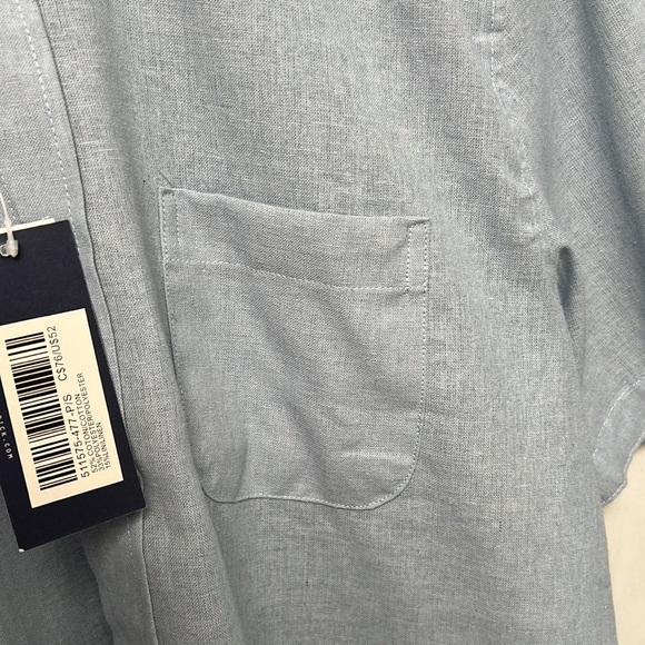 NWT Rue Saint Patrick Mens Blue button up short sleeve, Size S - Picture 7 of 10